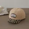 Gorra de Béisbol Infantil de Moda Estilo Coreano con Estampado de Leopardo, Adecuada para Todas las Estaciones, Sombrero de Sol Transpirable para Bebés en Primavera y Verano, Transfronterizo