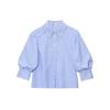 Camisa de Moda Popelina Cuello Abotonado Venta al por Mayor Estilo Europeo y Americano Nuevo Verano Transfronterizo Rosa
