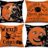 Fronha de Halloween da Amazon Feita Sob Medida com Seu Próprio Design, Fronha de Linho para Casa, Conjunto Divertido de Fronhas para Almofada de Sofá
