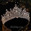 Tiara de Flor de Diamante Folha Coroa de Aniversário de Princesa Atmosfera Coroa de Cabeça Luxo Leve Moda Alto Senso Joias Atacado Mulheres