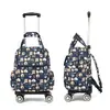 Bolso de Mano Plegable Ligero Mochila Maleta con Rueda Universal Viaje de Corta Distancia Embarque Escuela Mochila con Barra Universal