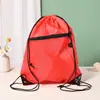 Em estoque bolso com zíper 210D mochila para esportes ao ar livre natação eventos publicitários poliéster em branco logotipo impresso