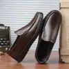 Zapatos Nuevos de Cuero para Hombre, Zapatos Casuales Transpirables y Versátiles, Zapatos tipo "Dad" para Hombres de Mediana Edad y Mayores, Zapatos Formales de Negocio para Hombre, Zapatos sin Cordones