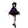Disfraz de Halloween 2026 Traje de Bruja Mágica Vestido Gótico Oscuro Cruz Cosplay Bruja Juego de Rol Vestido