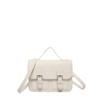 Temperamento Estudiantil Femenino Bolso Cambridge para Mujer Primavera y Verano 2024 Nuevo Elegante Color Sólido Fresco Joker Pequeño Bolso Cuadrado Pequeño