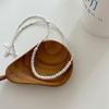 Collar francés de dos cuentas con perla natural de plata esterlina S925, diseño para mujer, ligero, de lujo, elegante, estilo coreano.