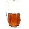 Juego de 16 oz de Vidrio Transparente Amazon para el Hogar Fiestas Privadas Bebidas de Leche Jugo Whiskey Estilo Ins