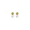 Th0385 S999 Plata de Ley Estilo Coreano Sencillos y de Alta Gama Aretes de Perla Natural con un Temperamento Único y Elegante para Mujeres