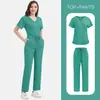 Ropa para Lavar a Mano Bordada Traje Dividido Ropa Quirúrgica para Dentista Oral Ropa de Trabajo para Clínica Secado Rápido Ropa para Enfermeras Venta al por Mayor