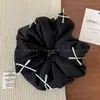 Goma para el pelo con lazo de cinta de ballet esponjoso, Sujetador de pelo dulce y etéreo, Cuerda elástica para el pelo esponjosa versátil