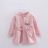 Cárdigan de Manga Larga con Botones para Niñas, Color Sólido, Primavera y Otoño, Colgante de Conejo, Ropa para Bebés Niñas, Camisa, Algodón Puro para Niños Pequeños