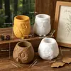 Chunqi Novo Produto Transfronteiriço Pote de Armazenamento Coruja Molde de Silicone DIY Copo de Vela de Gesso para Aromaterapia Molde de Resina