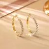 Pendientes Populares de Circonita Plateada Brillante, Chapados en Cobre con Oro Real, Pendientes de Moda de Alta Gama con Temperamento Exquisito, Tachuelas de Diosa