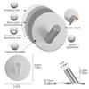 Gancho Adhesivo de Aluminio Espacial Transfronterizo Gancho para Ropa de Baño Gancho Metálico Simple Trasero de Puerta Gancho de Cocina Gancho sin Rastro para Inodoro