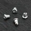 Nuevos Tapones para los Oídos de Aluminio Simple Bala Aguja Fina Accesorios para Joyería DIY Pendientes Redondos Aretes Tapón Trasero Tapas para Aretes