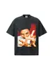 Nueva Camiseta de Manga Corta Pesada 100% Algodón Transpirable con Impresión Directa GD G-DRAGON Primavera/Verano 2027 Top de Pareja para Hombre