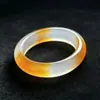 Pulsera de jade colorida en trozos pequeños, pulsera ancha de cuarzo jade color miel amarillo húmedo, estilo mujer, estilo chino, joyería de jade