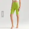 Shorts de Yoga de Cinco Puntos de Cintura Alta para Mujer, Shorts de Ciclismo Ajustados Sin Costuras que Levantan los Glúteos, Shorts Elásticos de Longitud Media para Fitness Pilates Entrenamiento, Verano