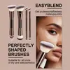 Set de Pinceles de Maquillaje Doble Cara Transfronterizo Europeo y Americano, Pincel para Base tipo Almohada, Pincel para Polvo de Rubor, Pincel de Maquillaje Color Café, Herramientas de Belleza
