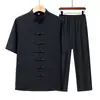Estilo Tang para Hombre Verano Mediana Edad y Personas Mayores Manga Corta Ropa de Verano para Papá Delgada Estilo Chino Holgado Traje Ropa de Abuelo Estilo Chino