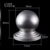 Cabeça de bola de ferro forjado Tampa de tubo Tampa de tubo Guarda-corpo de aço zincado Tampa de tubo quadrado Tampa de cobertura Acessórios de bola redonda Cabeça de coluna decorativa Corrimão de ferro forjado