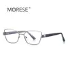 Gafas anti luz azul transfronterizas 3167 virola de propionato pata ancha montura de metal cara pequeña para mujer reducción de edad lente plana blanca
