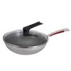 Olla de Acero Inoxidable Alemán 316 Wok de Acero Inoxidable Sartén Antiadherente de Panal Sartén Doméstica Wok