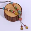 Collar Bohemio de Cerámica con Cuentas de Colores Estilo Étnico Retro Trenzado Moda de Nicho Estilo Étnico Cerámica con Cuentas