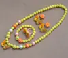 2026 Borboleta Novo Estilo Infantil Desenho Animado Fofo Princesa Conjunto de Colar e Pulseira Conjunto de Joias Coração de Menina Presente