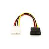 Cable de alimentación para disco duro codo pequeño 4p a sata hembra cable de alimentación pequeño 4 pines a sata 15 pines hembra codo