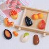 Imitación nuez comida juego creativo hecho a mano diy crema resina pequeños accesorios zapatos de agujeros hebilla material de joyería venta al por mayor