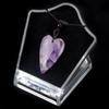 Collar de corazón grande de 1672-40 mm, piedra de ágata de cristal natural, piedra original pulida, colgante de corazón, collar en forma de corazón