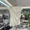 Camisa de Chifón Adelgazante de Acetato de Gama Alta Estilo Francés para Mujer, Nuevo Diseño Verano 2026 con Pliegues y Ceñidor en la Cintura, Top Ligero