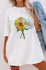 Comércio Exterior E-commerce Transfronteiriço Amazon Nova Estação Independente Camiseta Feminina Tamanho Grande Camiseta Estampada 100% Algodão Camiseta Feminina
