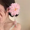 Nuevo Estilo Super Hada Flor Pinza para el Cabello Pinza Lateral Pasador Uso Diario Pinza de Garra de Flor de Tul Accesorio para el Cabello de Alta Gama para la Parte Posterior de la Cabeza
