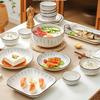 Juego de platos escandinavo Hogar Ins Cuenco de arroz de cerámica simple Cuenco para fideos Vajilla para inauguración de la casa Cuenco japonés Cuenco combinado Cerámica