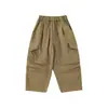 Calça de Moda Wulibu para Meninos Calça Cargo Casual com Bolsos Infantil Primavera e Outono 2026 Nova Calça Longa Versátil Tendência