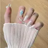 Uñas postizas portátiles Xiaohongshu arte de uñas color nude uñas postizas blanqueadoras desmontables uñas postizas portátiles pegatinas chica hot flash