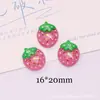 Acessórios de Resina para Simulação Urso Morango Fofo Criativo Rosquinha DIY Capa de Celular Fivela de Sapato Acessórios de Cabelo Material de Aplicação