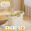 Cubo Grande para Baño de Bebé, Cubo de Baño y Natación para Niños, Cubo para Baño de Bebé, Tina Doméstica para Sentarse, Tina de Cuerpo Completo