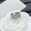 Nuevo Anillo Abierto Clásico Vintage Dior/Dior 2025 con Letras Cd, Anillo Desgastado con Etiqueta Original