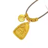 Novo Estilo Chinês Antigo Ouro de Areia Triângulo Amarelo Deus da Riqueza Pingente de Borla DIY Corrente de Suéter Tendência Nacional Acessório de Borla Vajra Pestle