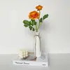 Haste Única com 2 Flores de Lótus Artificiais de Seda, Peônias para Decoração de Mesa de Sala de Estar em Casa, Decoração Romântica de Salão de Casamento