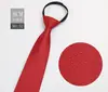 Fabricante Corbata de Hombre Negra Rayas Azules Corbata de Negocios Corbata de Cremallera Perezosa Sin Nudo En Stock Al Por Mayor