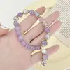 Coreano Creativo Amatista Moda Femenina Elástico Perla Accesorios de Ropa pulsera de amatista pulsera pulsera de una sola capa