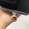 Protetor de Porta de Celular Tema Água-viva Fofo 2D para Conector iPhone/Type-C Android Desenho Animado