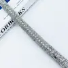 Cuerda de Tira de Vidrio Tubo Redondo de Pedrería Transfronteriza Accesorios para Joyería Accesorios para Ropa Línea de Corbata de Moño Tubo de Pedrería Venta al por Mayor