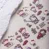 Cyan Sea Novo Fofo Gatinho de Jeans Adesivos para Nail Art Capa de Celular Cartão Traseiro Planejador Adesivos Autocolantes DIY
