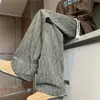 Pantalones de pana a cuadros para hombre de otoño, pierna recta, corte holgado, pierna ancha, con forro polar, que ofrecen un estilo fluido, deportivo y casual