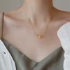 Collar de acero de titanio simple con temperamento de alta gama de nueva moda 2023 para mujer, explosiones de primavera y verano que no se desvanecen, delicada cadena de clavícula